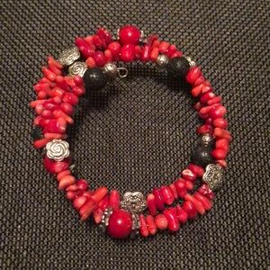 Gemstone wrap bracelet
